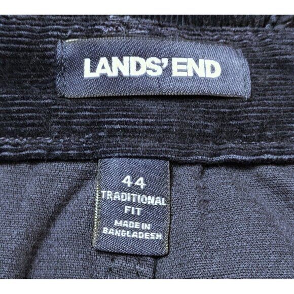 Lands' End Men's Navy Corduroy Traditional Fit Pants Size 44 X 27 - Picture 3 of 3